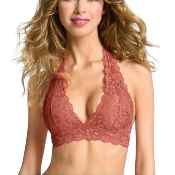 NWT Free People intimate Last Dance Plunge Bralette in Bronze Size S - Picture 1 of 5